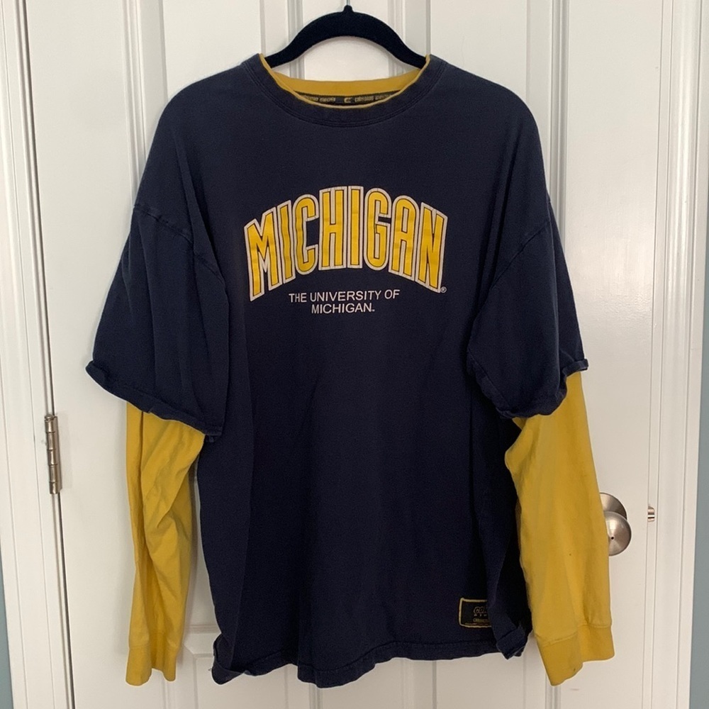 Vintage Michigan Double Layer Long Sleeve
